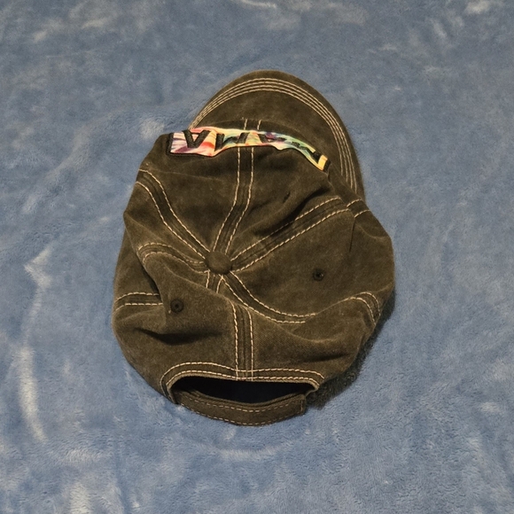 Preloved MAMA Tie Dye Patch Gray Distressed Style Adjustable Hat One Size - Picture 2 of 2